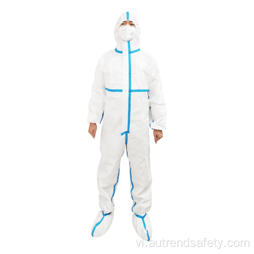 EN14126 Quần áo bảo vệ dùng một lần Coverall